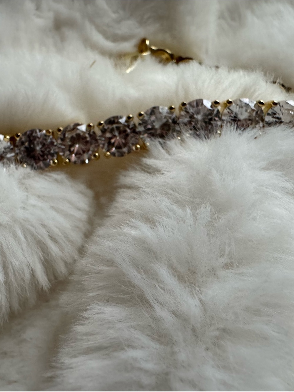 Park Lane Gold-Tone Crystal Tennis Bracelet in Clear Stones